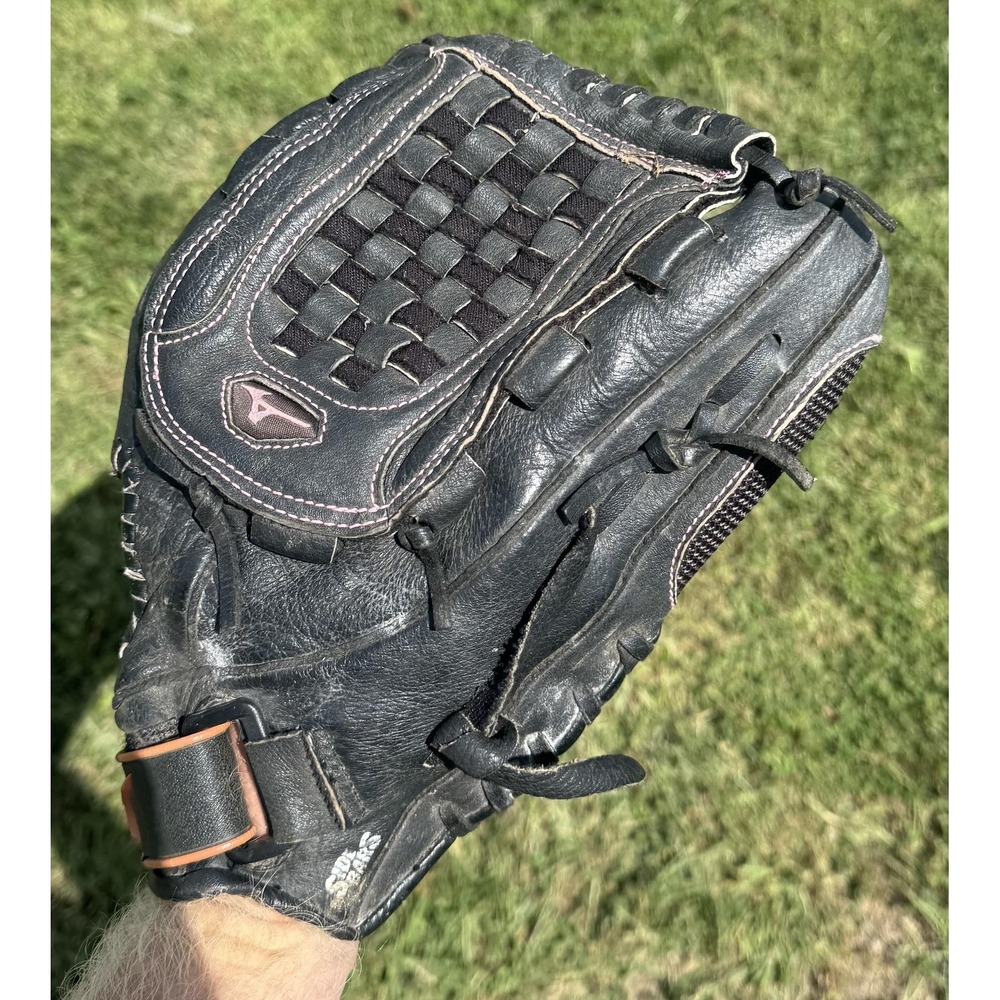 Mizuno Finch GPP257D3 12.5 Softball Glove Black Basket-Web Youth Girls RHT